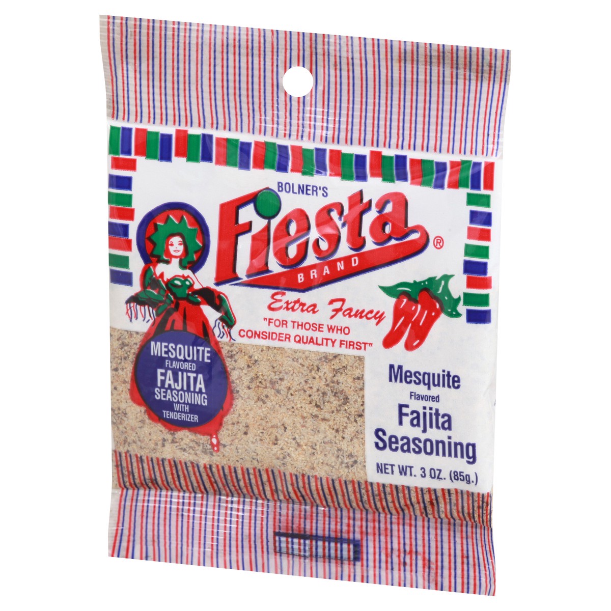 slide 3 of 9, Fiesta Bolner's Fiesta Mesquite Flavored Fajita Seasoning, 3 oz