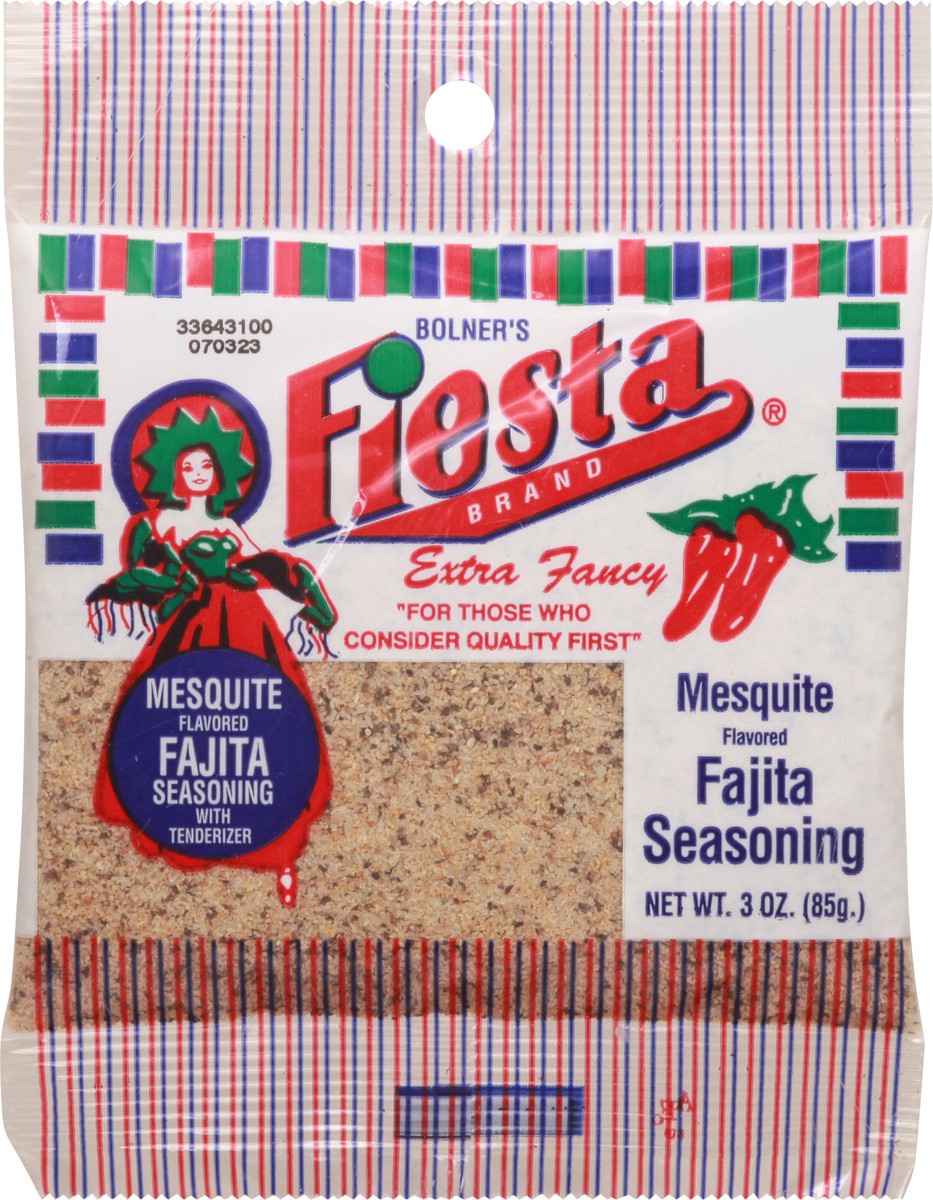 slide 6 of 9, Fiesta Bolner's Fiesta Mesquite Flavored Fajita Seasoning, 3 oz
