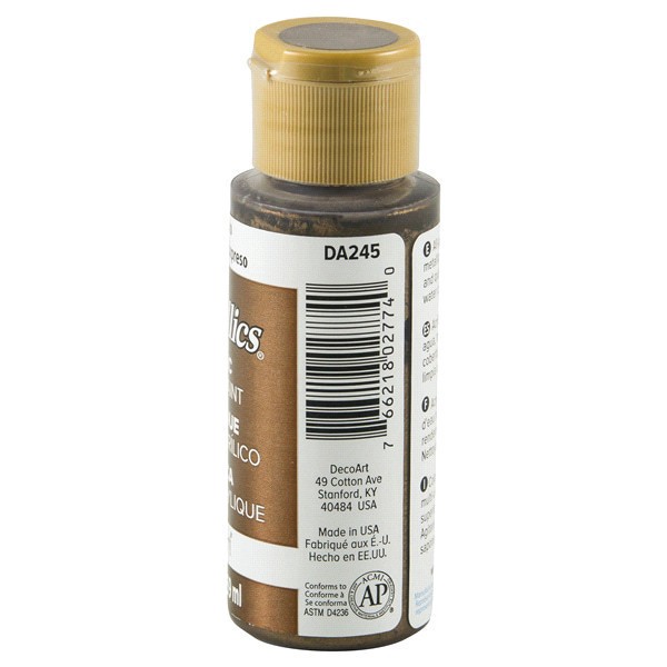 slide 8 of 13, Deco Art Dazzling Metallics, Rich Espresso, 2 fl oz