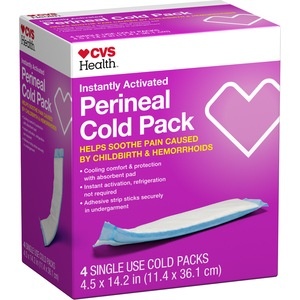 slide 1 of 1, CVS Health Instantly Activated Perineal Cold Pack, 4 ct