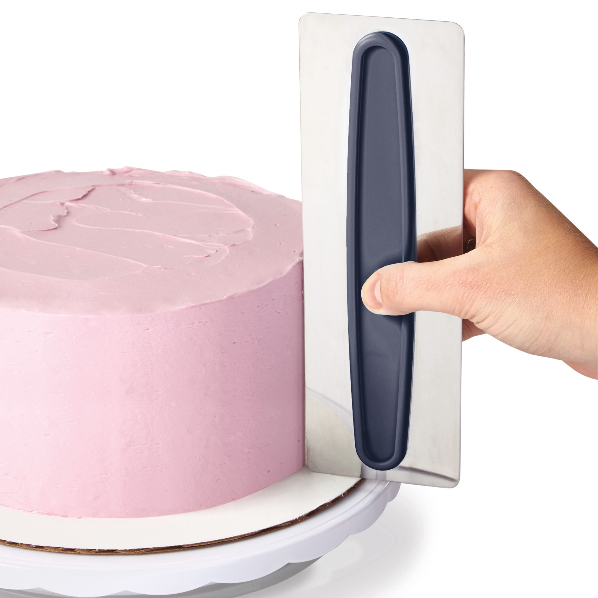 slide 3 of 3, 9" Blue Icing Smoother By Makery, 9 in x 3 in