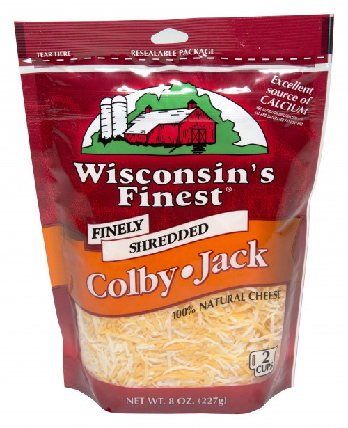 slide 1 of 1, Wisconsin's Finest Shredded Fancy Colby Jack Cheese, 8 oz