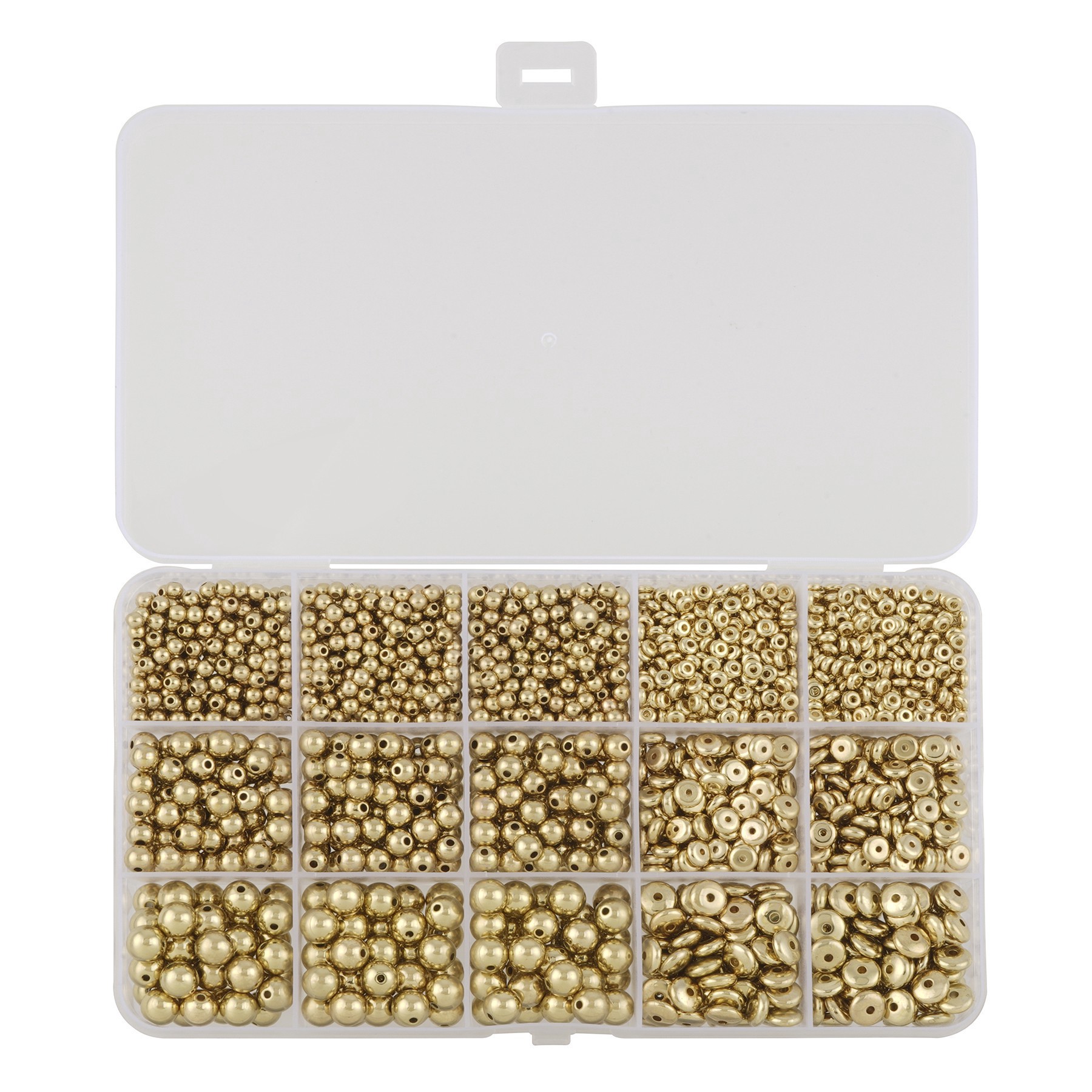 slide 2 of 2, Gold Plastic Spacer Bead Mix By Bead Landing, 120 gram