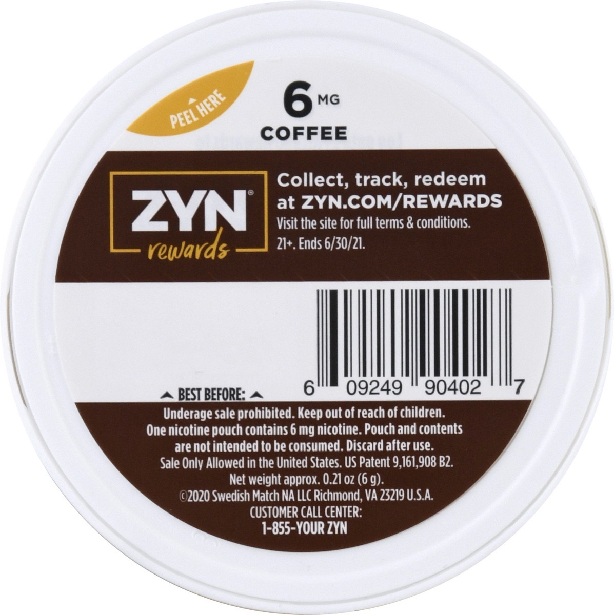 slide 9 of 11, ZYN 6 mg Coffee Nicotine Pouches - 15 ct, 