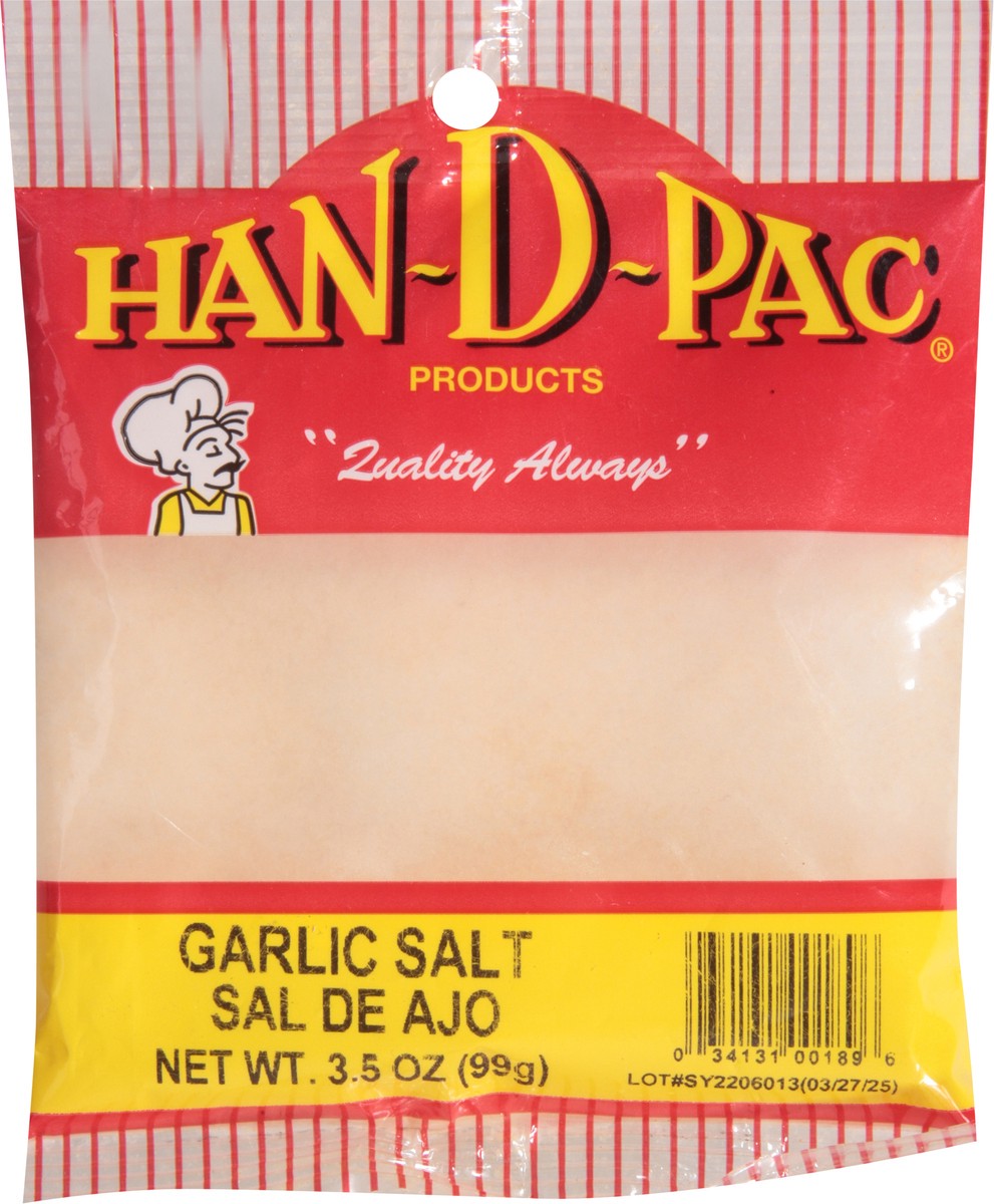 slide 5 of 11, Han-D-Pac Garlic Salt 3.5 oz, 3.5 oz