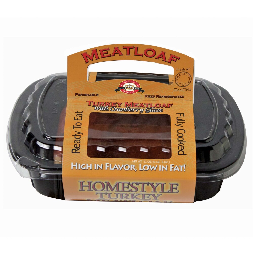 slide 1 of 2, King's Command Homestyle Turkey Meatloaf, 21 oz