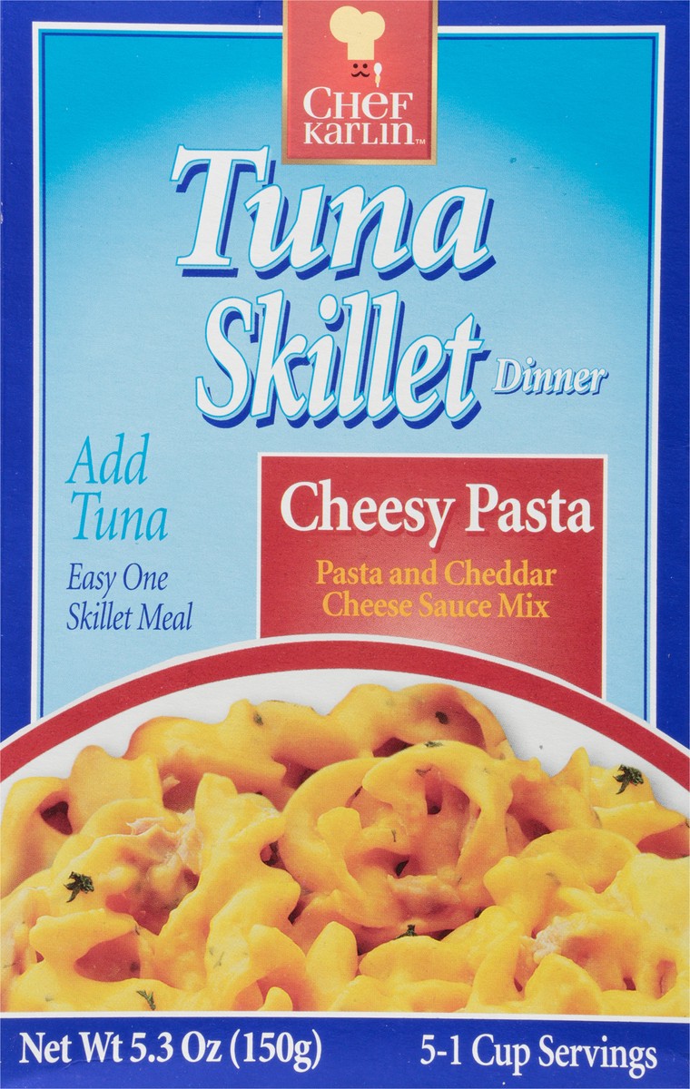 slide 6 of 13, Chef Karlin Cheesy Pasta Tuna Skillet Dinner 5.3 oz, 5.3 oz