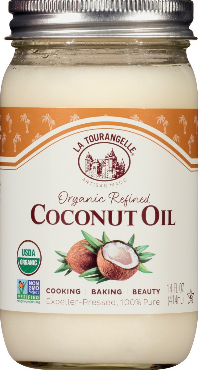 slide 1 of 2, La Tourangelle Refined Organic Coconut Oil 14 oz, 14 oz