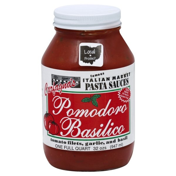 slide 1 of 1, Carfagna Pasta Sauce Pomodr Baslco, 1 qt