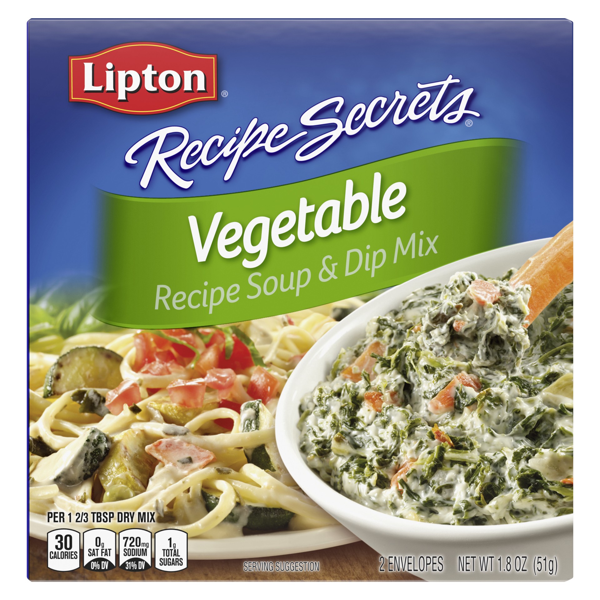 slide 1 of 2, Lipton Recipe Secrets Soup and Dip Mix Vegetable, 1.8 oz, 1.8 oz