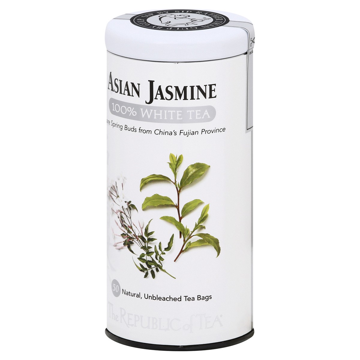 slide 11 of 12, The Republic of Tea Bags Asian Jasmine 100% White Tea - 50 ct, 50 ct