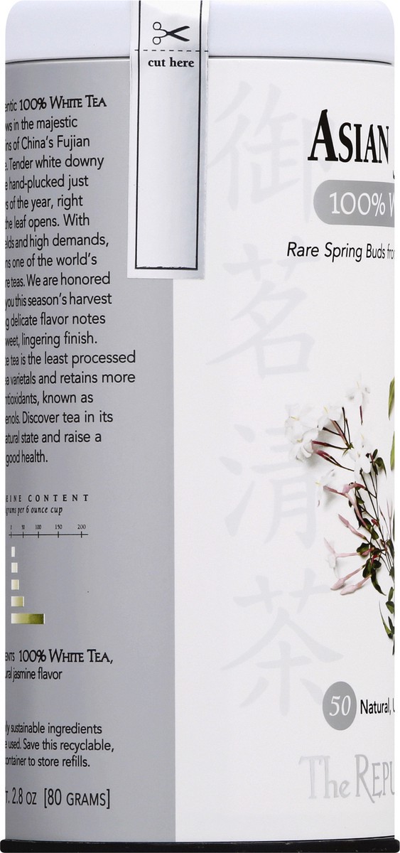 slide 8 of 12, The Republic of Tea Bags Asian Jasmine 100% White Tea - 50 ct, 50 ct