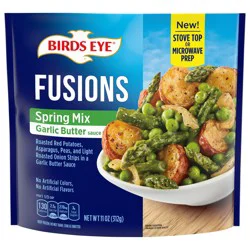 Birds Eye Fusions Garlic Butter Sauce Spring Mix 11 oz