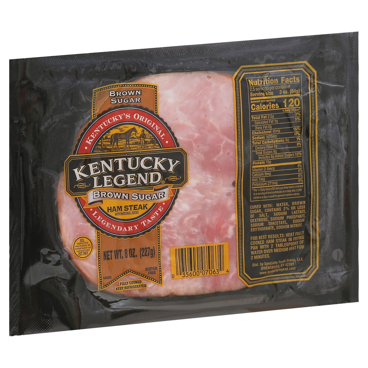 slide 8 of 9, Kentucky Legend Brown Sugar Ham Steak 8 oz, 8 oz