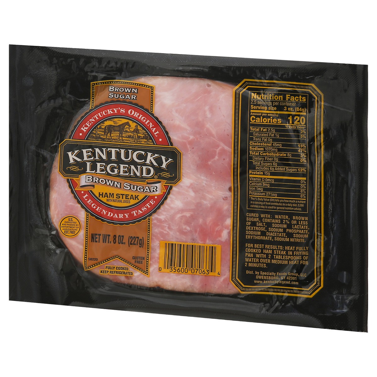 slide 5 of 9, Kentucky Legend Brown Sugar Ham Steak 8 oz, 8 oz