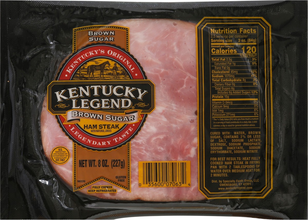 slide 9 of 9, Kentucky Legend Brown Sugar Ham Steak 8 oz, 8 oz