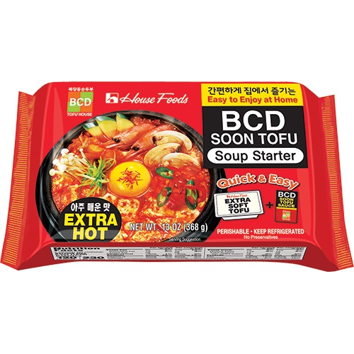 slide 1 of 6, House Foods Soup Starter, BCD Soon Tofu, Extra Hot, 13 oz