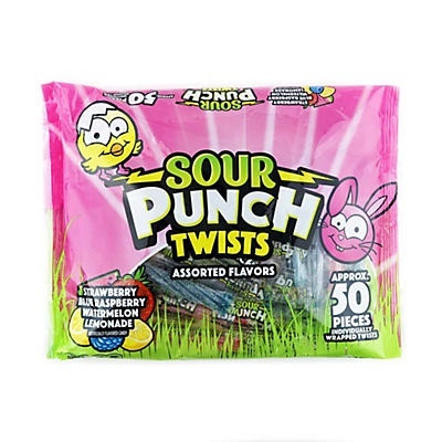 slide 1 of 1, Sour Punch Easter Twists, Assorted Flavors, 10 oz