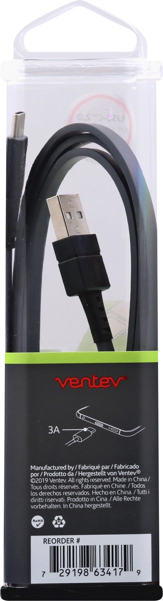 slide 6 of 11, Ventev 3.3 Feet Gray USB-A to USB-C Cable 1 ea, 1 ea