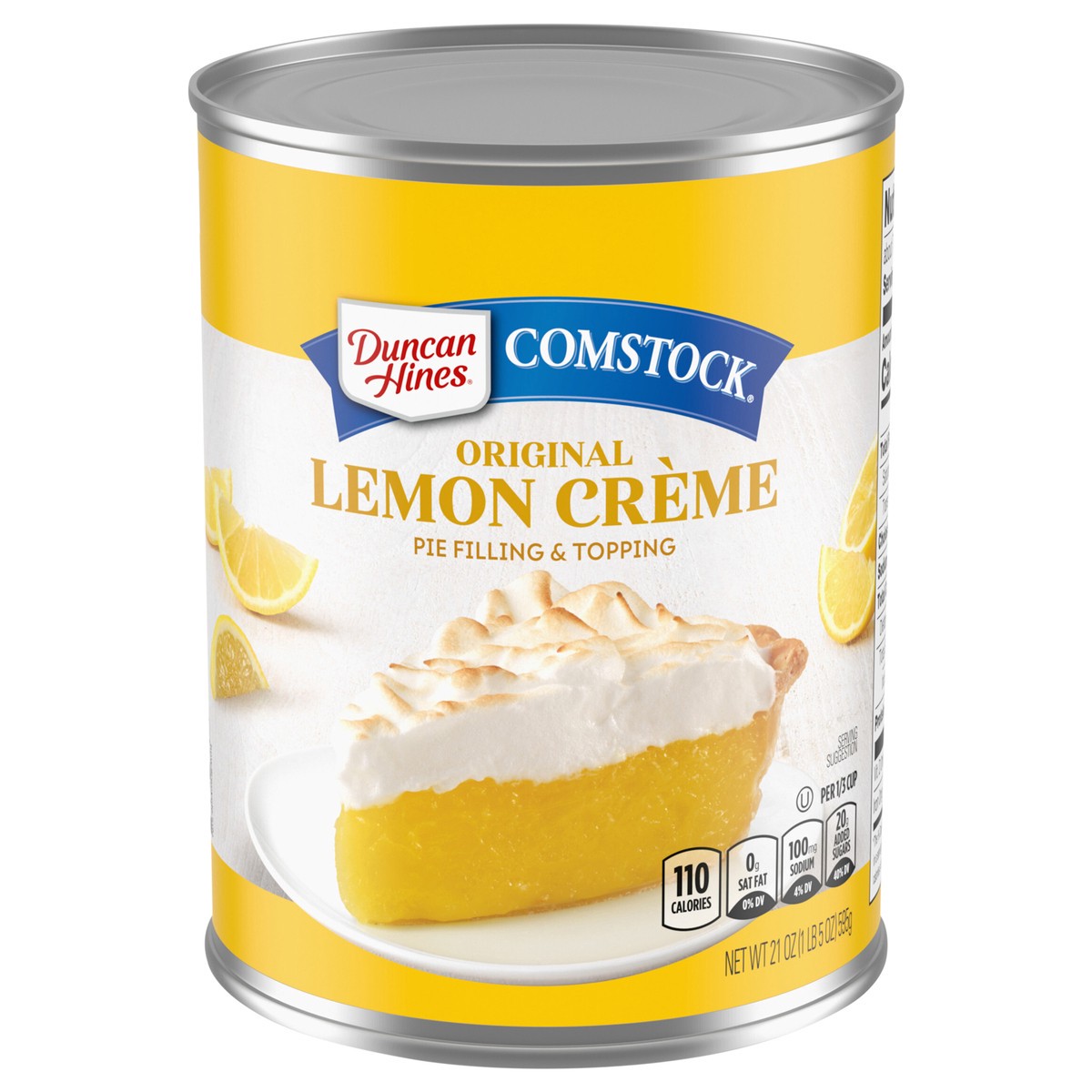 slide 1 of 5, Comstock Original Lemon Crème Pie Filling and Topping, 21 oz., 21 oz