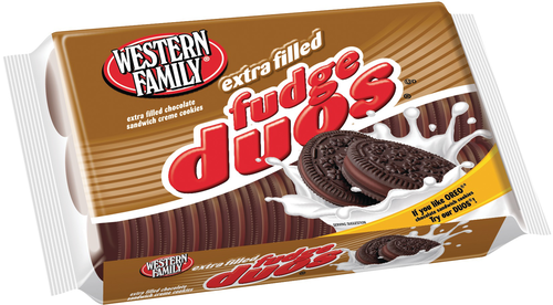 slide 1 of 1, Western Family Fudge Duos, 15.25 oz