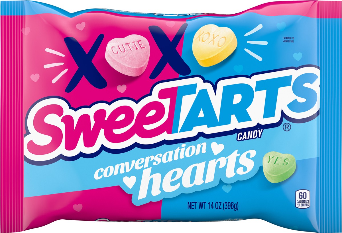 slide 4 of 11, SweeTarts - SWT CONVERSATION HEARTS LDB 71354 - VDAY 14oz 2022-28-19A, 14 oz