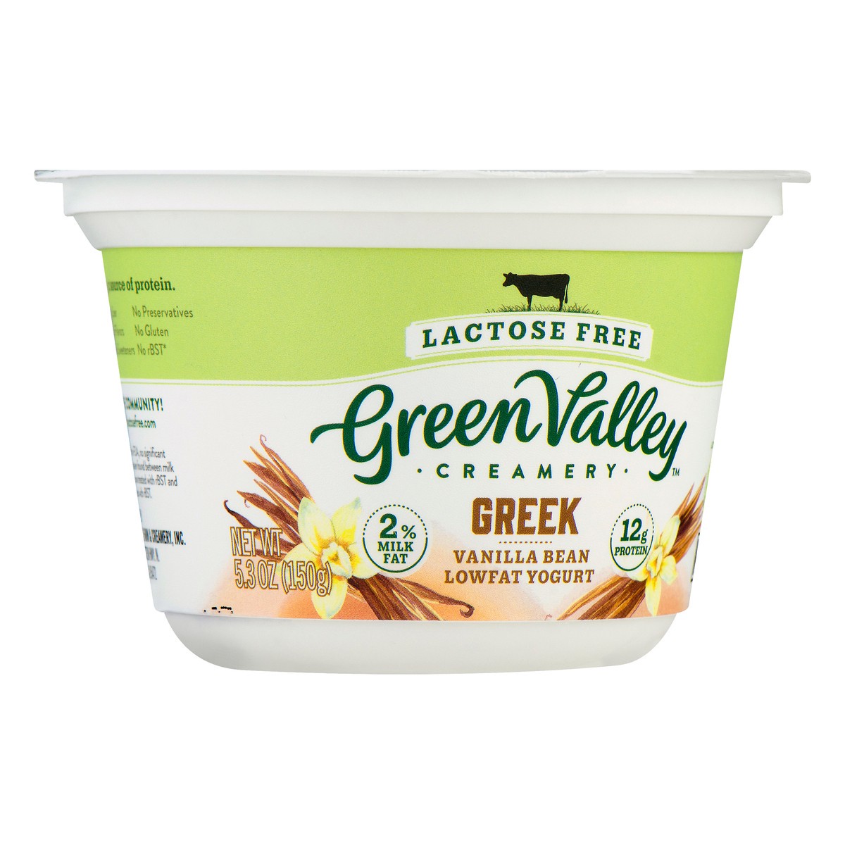 slide 2 of 10, Green Valley Creamery 2% Lactose Free Vanilla Bean Greek Yogurt, 5.3 oz