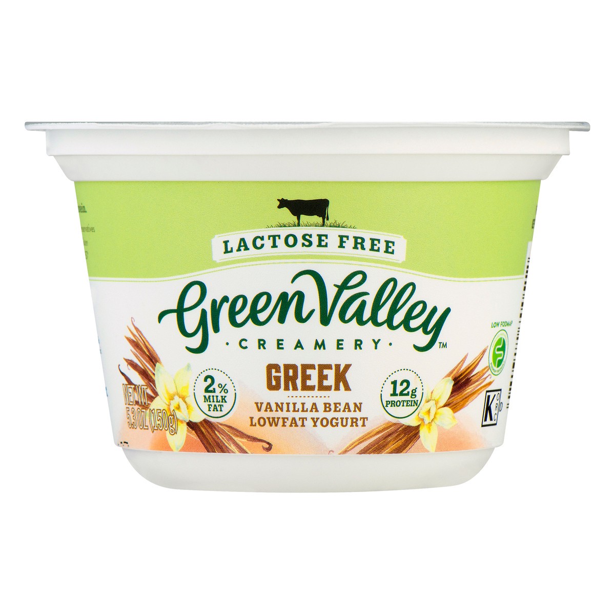 slide 1 of 10, Green Valley Creamery 2% Lactose Free Vanilla Bean Greek Yogurt, 5.3 oz