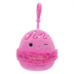 Squishmallows Middy the Winking Pink Macaron Clip-On Plush
