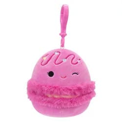 Squishmallows Middy the Winking Pink Macaron Clip-On Plush