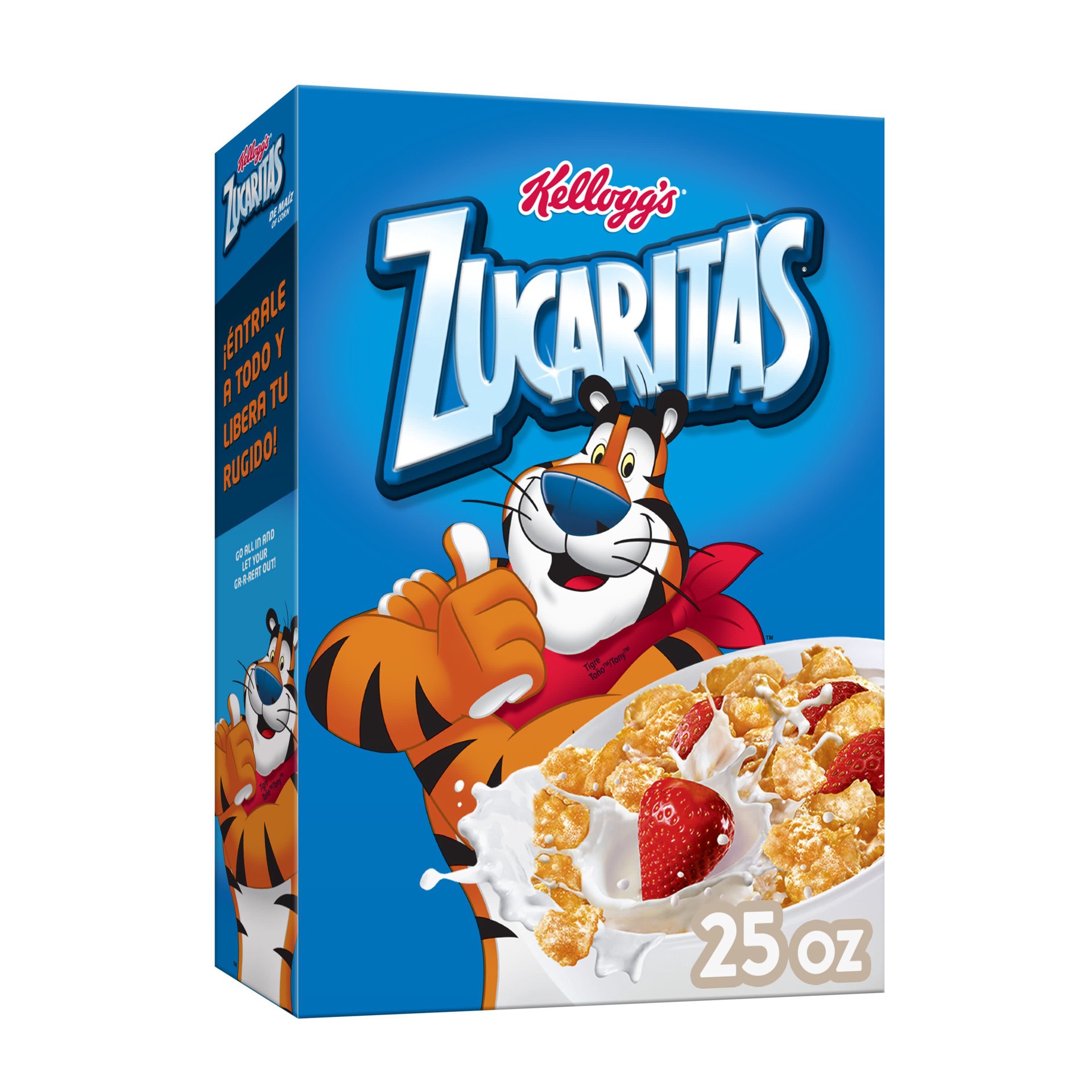 slide 1 of 7, Zucaritas Kellogg's Zucaritas Cold Breakfast Cereal, 6 Vitamins and Minerals, Kids Snacks, Original, 25oz Box, 1 Box, 25 oz