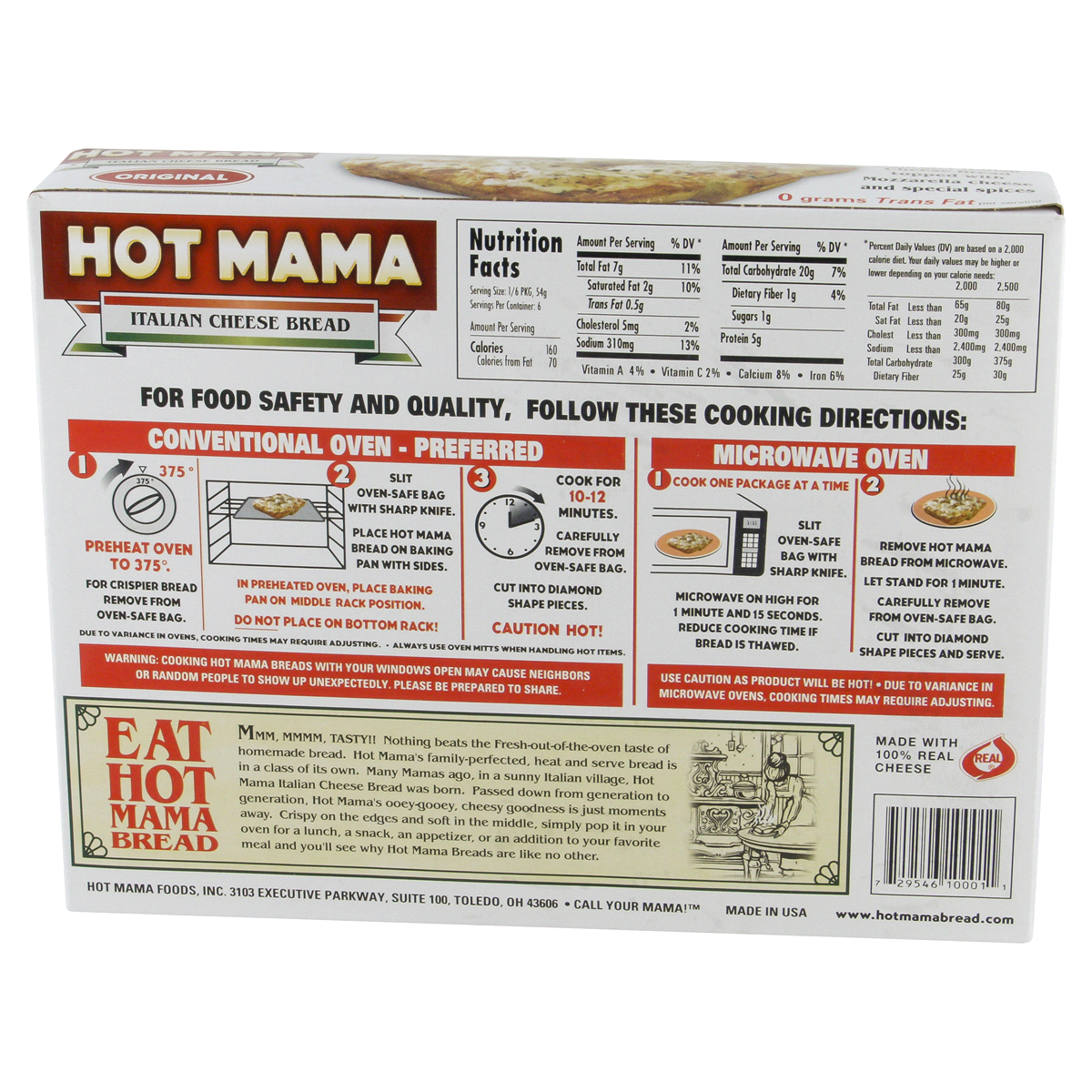 slide 5 of 6, Hot Mama Italian Cheese Bread, 11.5 oz
