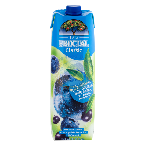 slide 1 of 1, Fructal Classic Blueberry Drink, 1 liter