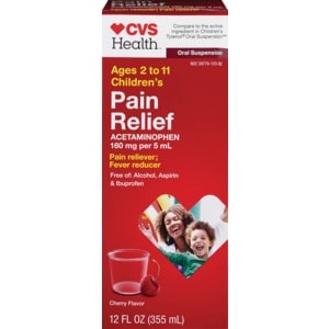 slide 1 of 1, CVS Health Children's Pain Relief Suspension Liquid Cherry Flavor, 12 Oz, 12 oz