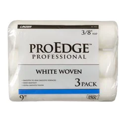Linzer Pro Edge White Woven Roller Cover - 9 in x 3/8 in, 3 ct