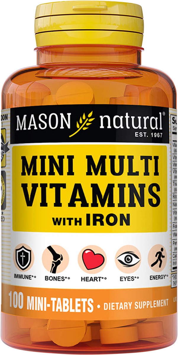slide 6 of 10, Mini Multi Vitamins With Iron﻿, 100 ct