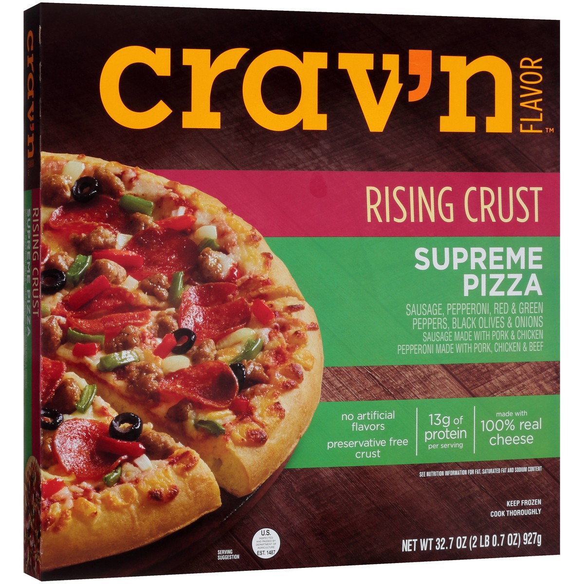 slide 2 of 10, Crav'n Flavor Cravn Rise Crust Sprme, 32.7 oz