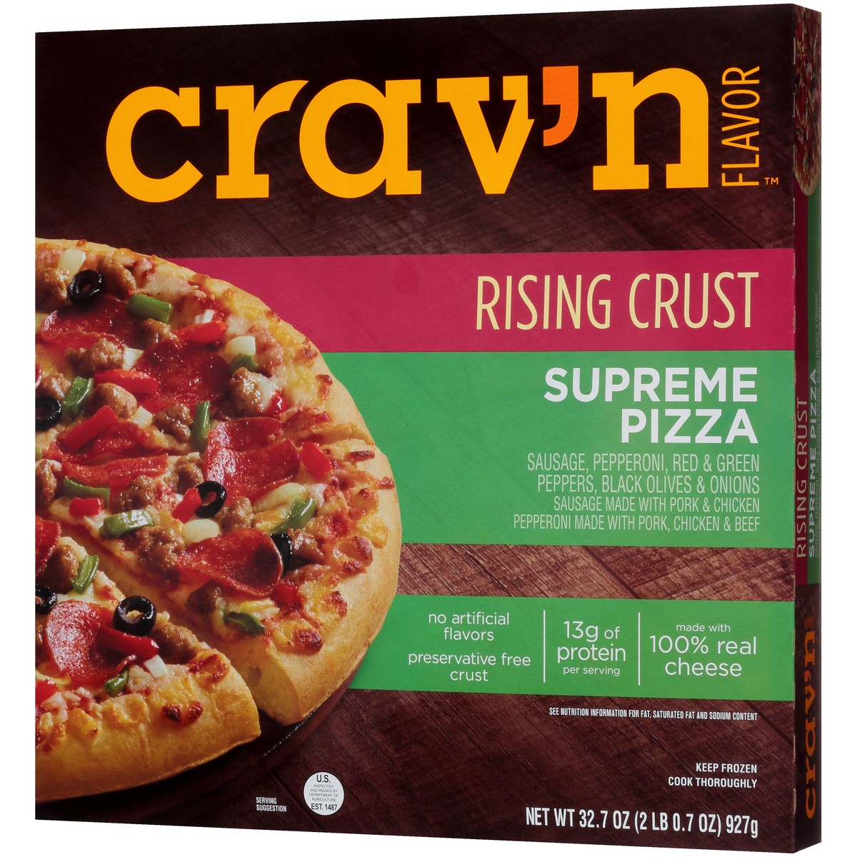 slide 3 of 10, Crav'n Flavor Cravn Rise Crust Sprme, 32.7 oz