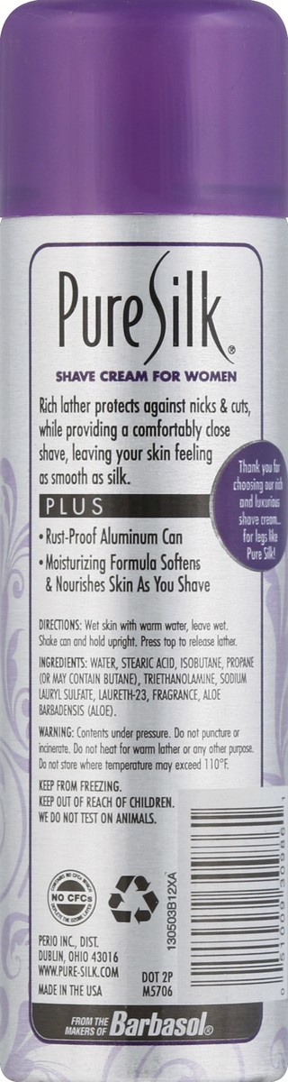 slide 3 of 3, Pure Silk Plumeria Breeze Moisturizing With Aloe Shave Cream, 8 oz