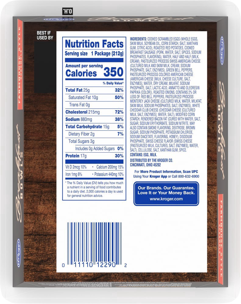 slide 1 of 3, Kroger Farmhouse Style Scramble Breakfast Bowl, 7.5 oz