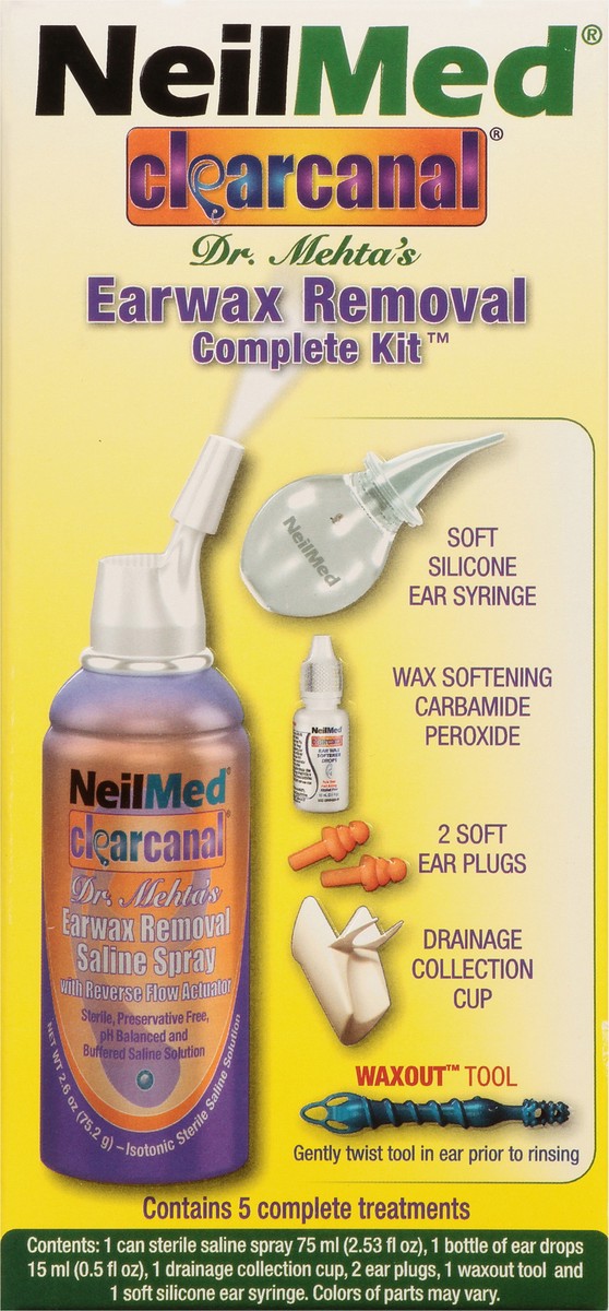 slide 1 of 9, NeilMed Clearcanal Dr. Mehta's Complete Kit Earwax Removal 7 1 ea, 1 ct