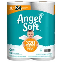 Angel Soft Toilet Paper, 6 Mega Rolls
