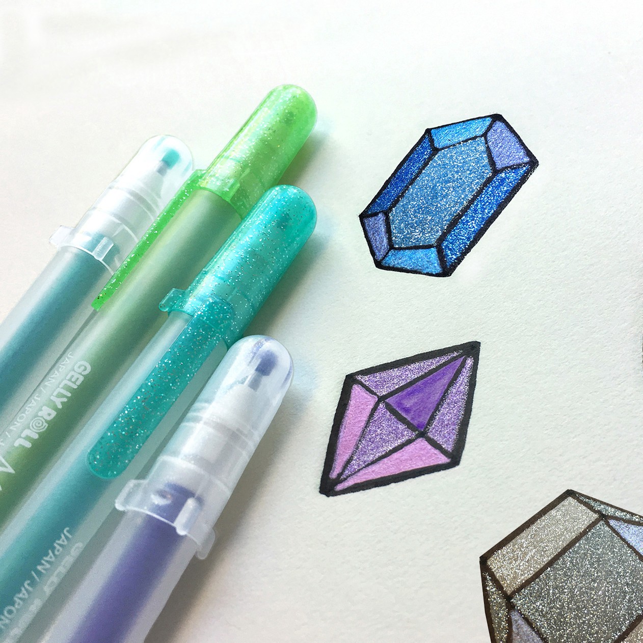 slide 3 of 6, Sakura Gelly Roll Stardust Galaxy Glitter Gel Pen Set, 1 mm