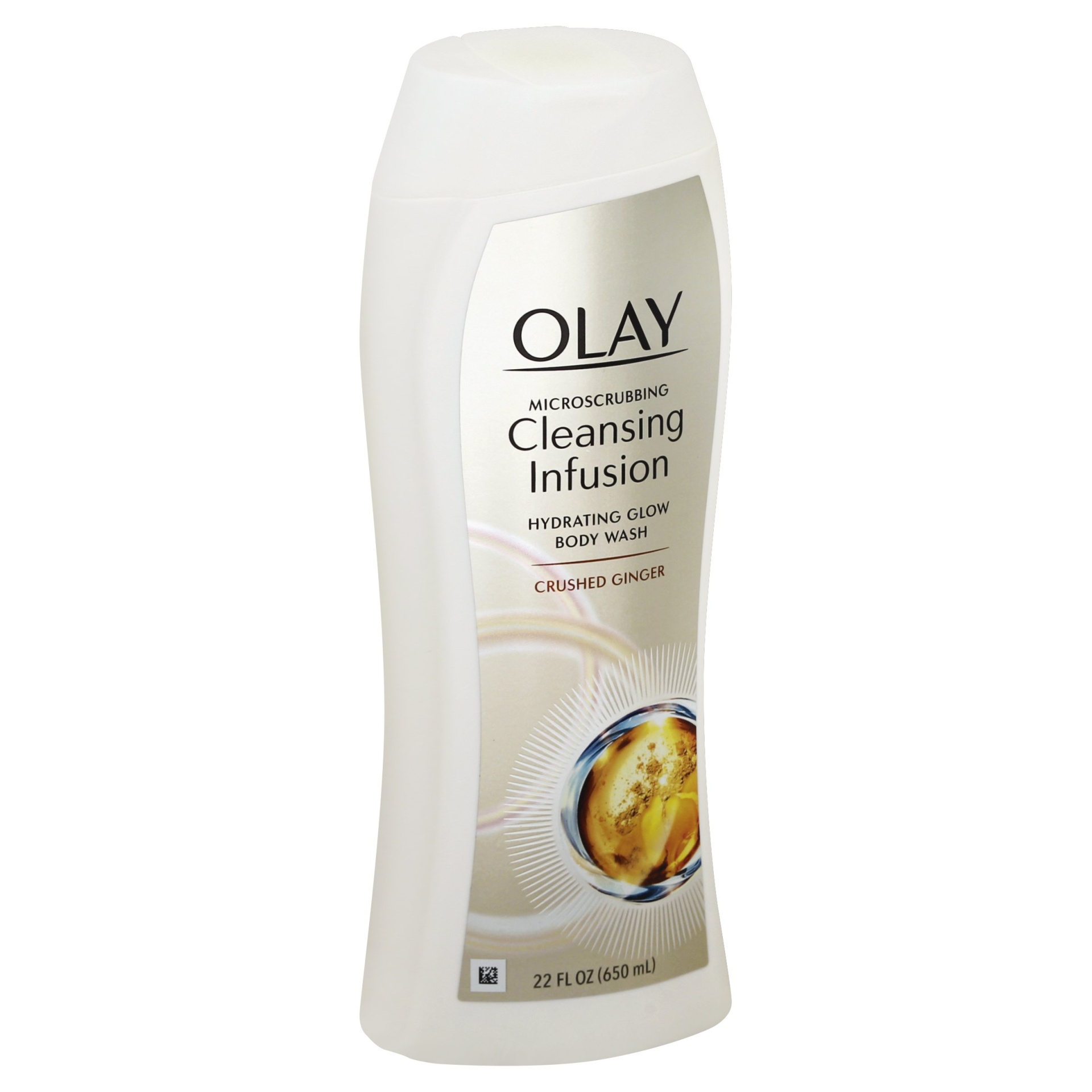 slide 1 of 5, Olay Cleansing Infusion Microscrubbing Crushed Ginger Hydrating Glow Body Wash, 22 fl oz