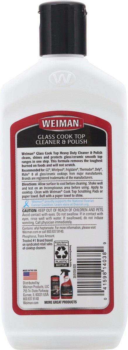 slide 6 of 12, Weiman Heavy Duty Glass Cook Top Cleaner & Polish 10 oz, 10 oz