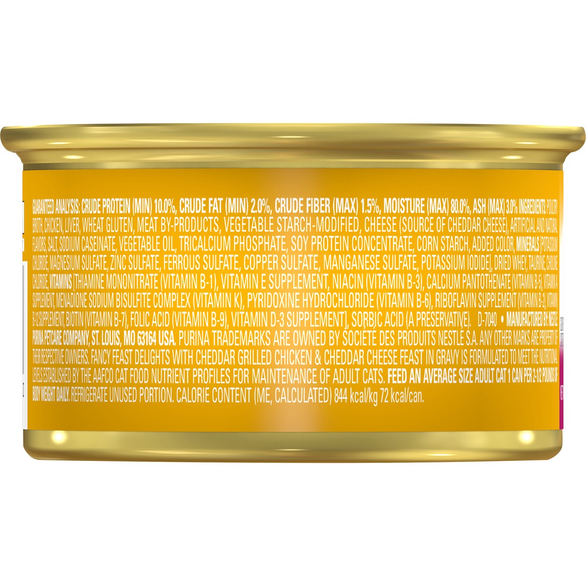 slide 3 of 3, Fancy Feast Purina Fancy Feast Grilled Gravy Wet Cat Food, Delights Grilled Chicken & Cheddar Cheese Feast, 3 oz