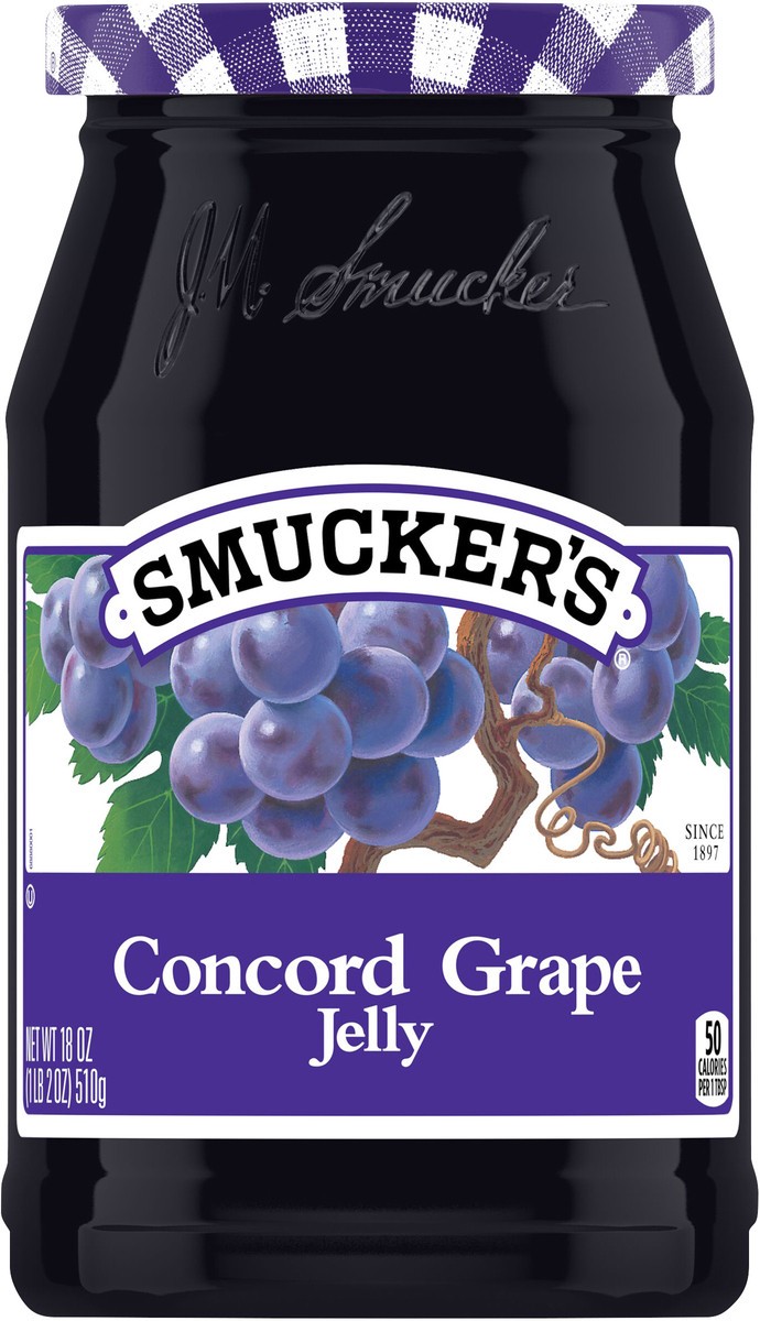 slide 5 of 8, Smucker's Concord Grape Jelly, 18 Ounces, 18 oz