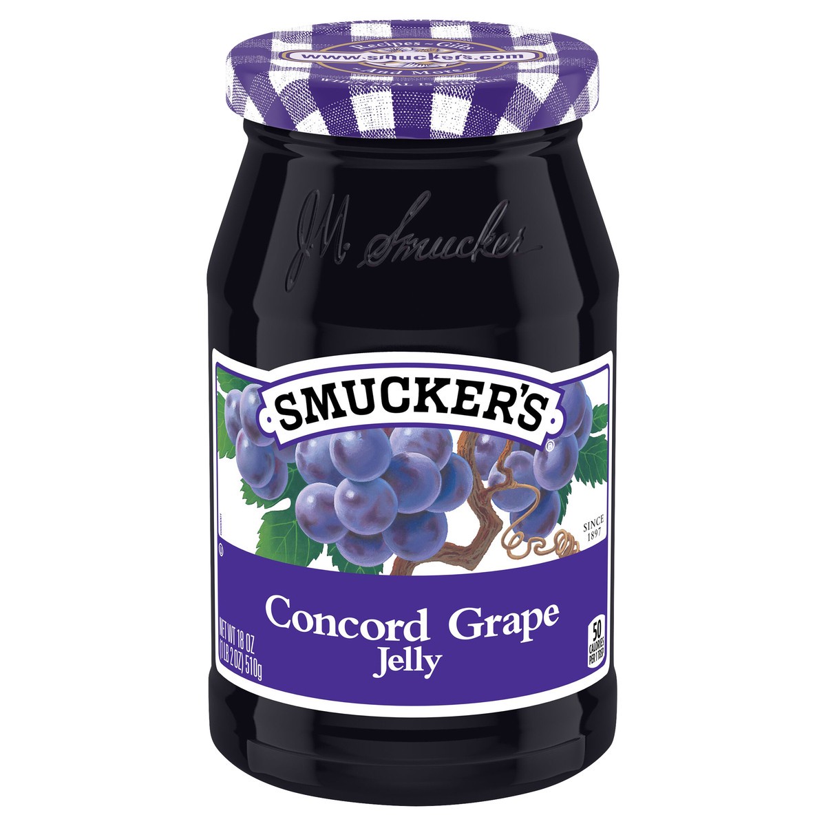 slide 1 of 8, Smucker's Jelly, Grape, 18 oz