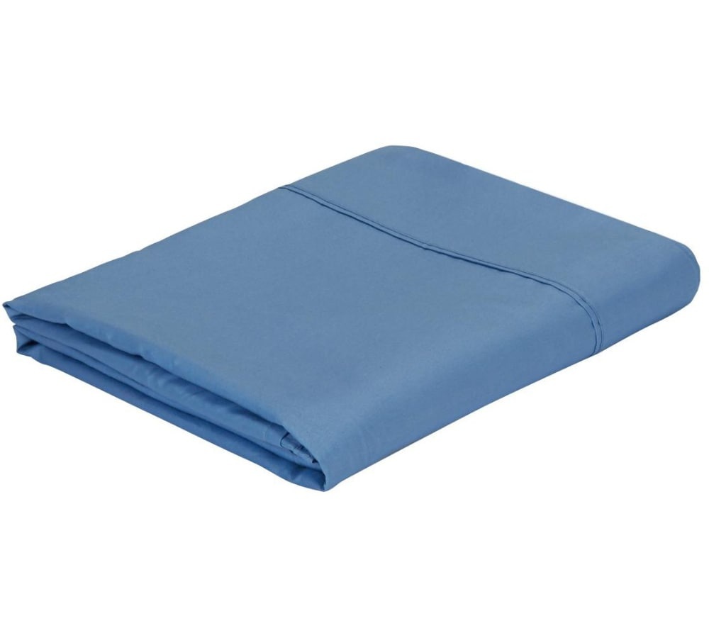 slide 1 of 1, Everyday Living 250 Thread Count Flat Sheet - Allure Blue - Twin, Twin Size