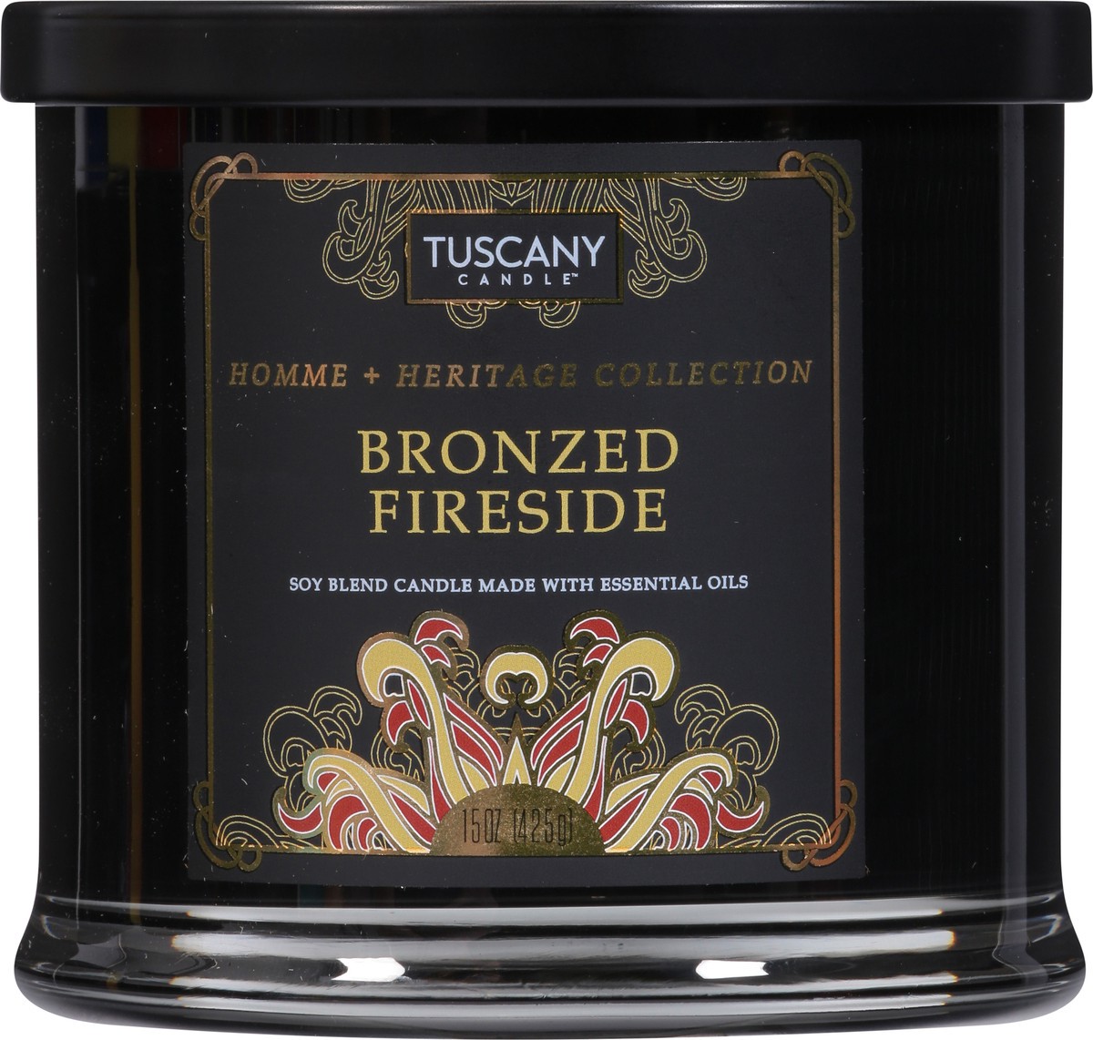 slide 4 of 9, Tuscany Candle Homme + Heritage Collection Soy Candle, Bronzed Fireside, 15 oz